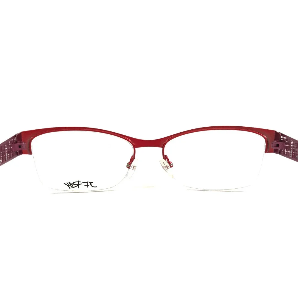 J.F. Rey Eyeglasses Frames JF2587 3072 Red Pink Matte Half Rim 54-17-140
